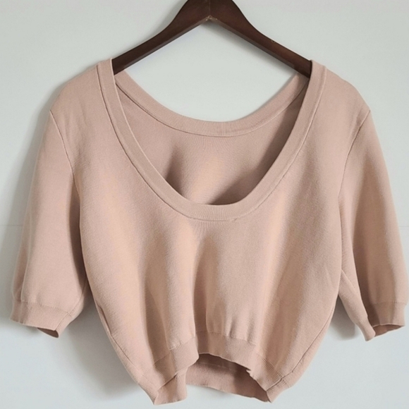 ba&sh Elba Open Back Sweater, Size 10, Pink, NWT - Picture 8 of 16
